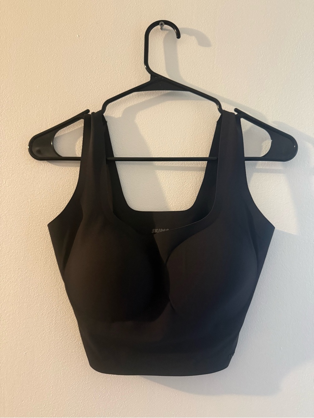 SKIMS Black Seamless Longline Bralette